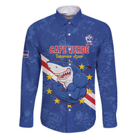 Custom Cape Verde Football Family Matching Long Sleeve Bodycon Dress and Hawaiian Shirt Go Blue Sharks