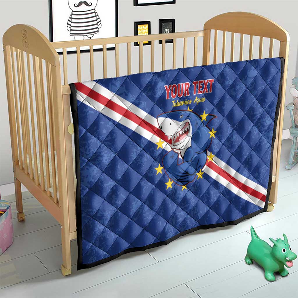 Custom Cape Verde Football Quilt Go Blue Sharks