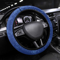Cape Verde Football Steering Wheel Cover Go Blue Sharks