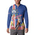 Personalised Cape Verde Button Sweatshirt Grey-Headed Kingfisher Mix Gerbera Daisy