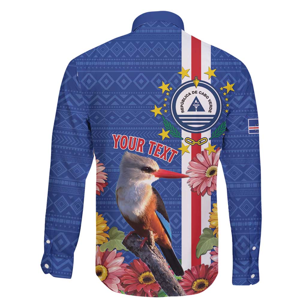 Personalised Cape Verde Family Matching Puletasi and Hawaiian Shirt Grey-Headed Kingfisher Mix Gerbera Daisy