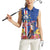 Personalised Cape Verde Women Sleeveless Polo Shirt Grey-Headed Kingfisher Mix Gerbera Daisy