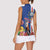 Personalised Cape Verde Women Sleeveless Polo Shirt Grey-Headed Kingfisher Mix Gerbera Daisy
