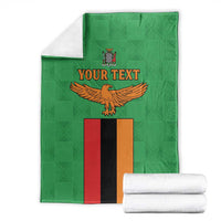 Personalised Zambia Blanket Flag Style Mix Kente Pattern