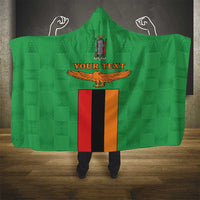 Personalised Zambia Hooded Blanket Flag Style Mix Kente Pattern