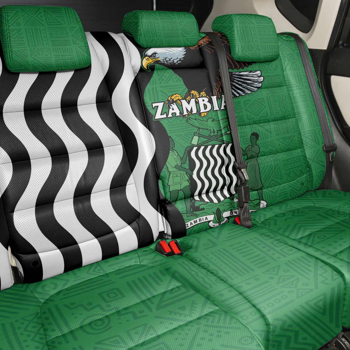 Zambia Back Car Seat Cover One Zambia One Nation