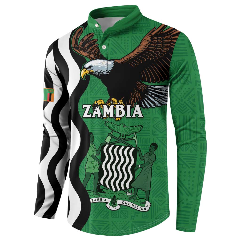 Zambia Button Sweatshirt One Zambia One Nation
