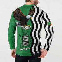 Zambia Button Sweatshirt One Zambia One Nation