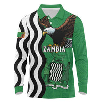 Zambia Long Sleeve Polo Shirt One Zambia One Nation
