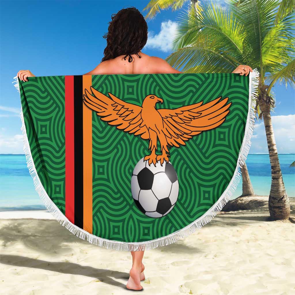 Custom Zambia Football Beach Blanket Go Copper Bullets