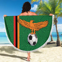 Custom Zambia Football Beach Blanket Go Copper Bullets