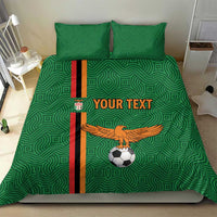 Custom Zambia Football Bedding Set Go Copper Bullets
