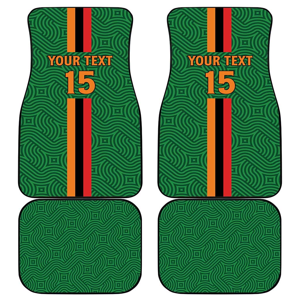 Custom Zambia Football Car Mats Go Copper Bullets