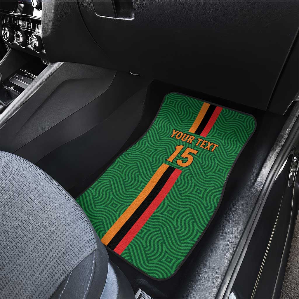 Custom Zambia Football Car Mats Go Copper Bullets