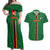 Custom Zambia Football Couples Matching Off Shoulder Maxi Dress and Hawaiian Shirt Go Copper Bullets