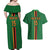 Custom Zambia Football Couples Matching Off Shoulder Maxi Dress and Hawaiian Shirt Go Copper Bullets