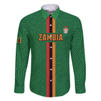 Custom Zambia Football Family Matching Off The Shoulder Long Sleeve Dress and Hawaiian Shirt Go Copper Bullets