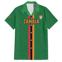 Custom Zambia Football Family Matching Off Shoulder Maxi Dress and Hawaiian Shirt Go Copper Bullets