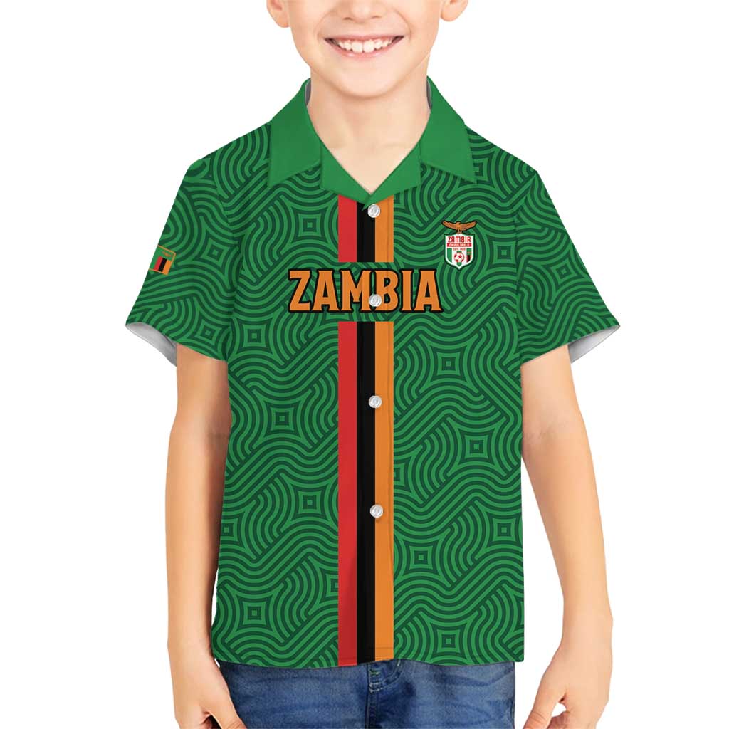 Custom Zambia Football Family Matching Tank Maxi Dress and Hawaiian Shirt Go Copper Bullets