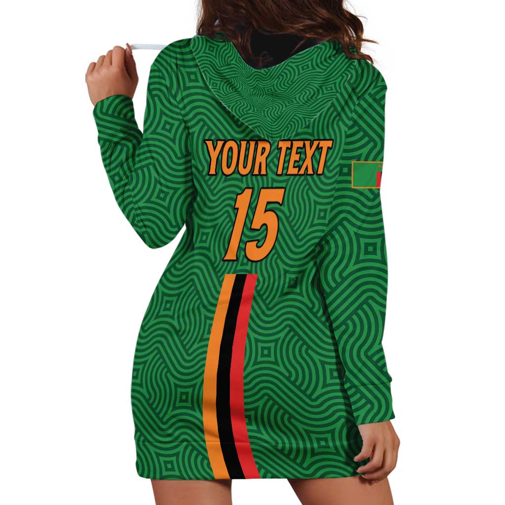 Custom Zambia Football Hoodie Dress Go Copper Bullets