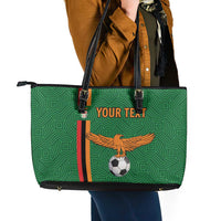 Custom Zambia Football Leather Tote Bag Go Copper Bullets