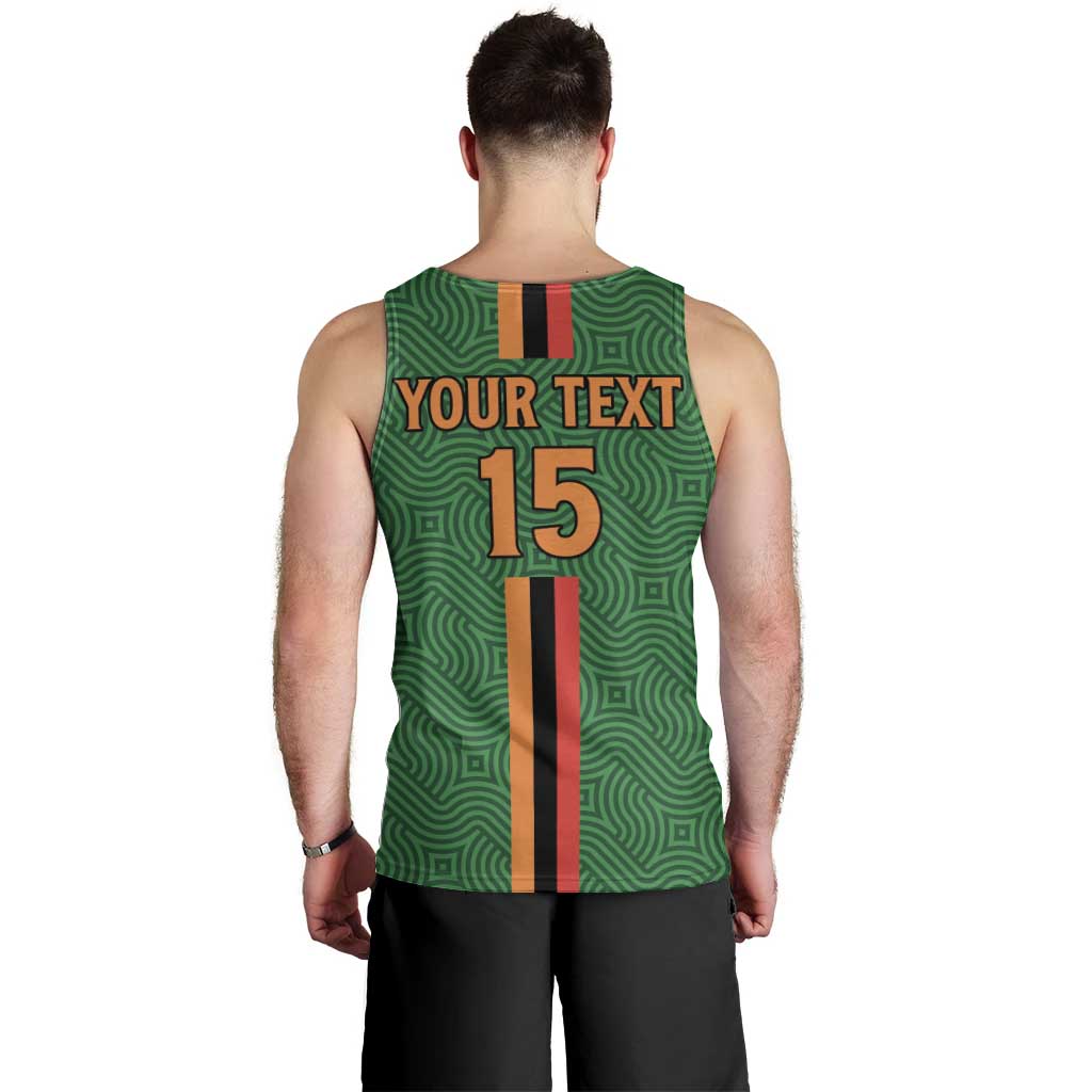 Custom Zambia Football Men Tank Top Go Copper Bullets