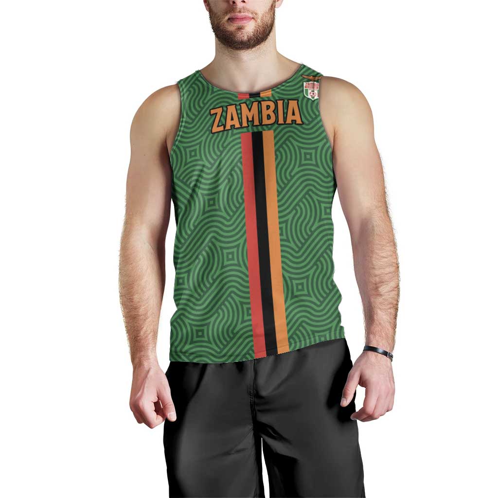 Custom Zambia Football Men Tank Top Go Copper Bullets