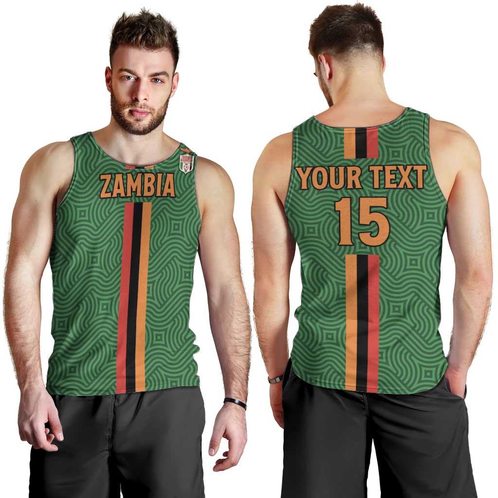Custom Zambia Football Men Tank Top Go Copper Bullets