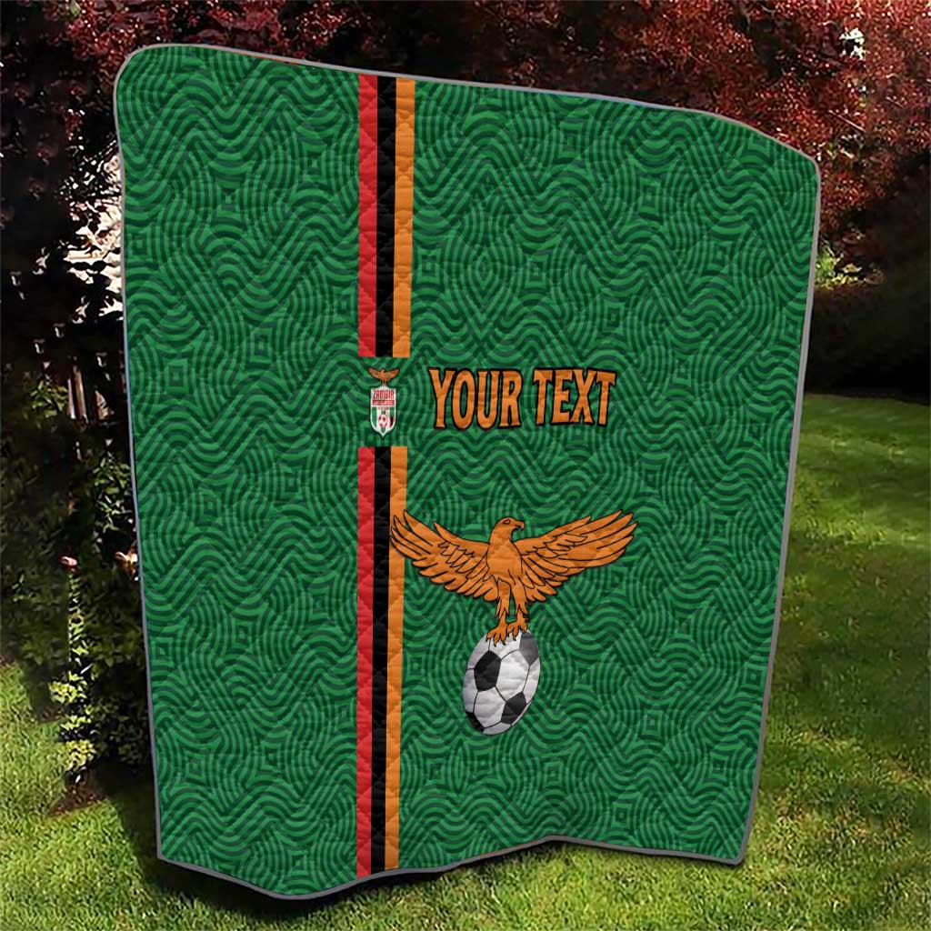 Custom Zambia Football Quilt Go Copper Bullets