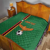 Custom Zambia Football Quilt Go Copper Bullets