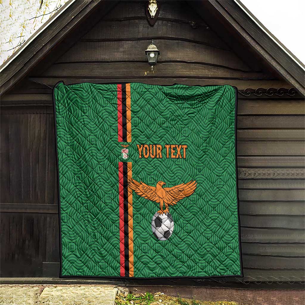 Custom Zambia Football Quilt Go Copper Bullets
