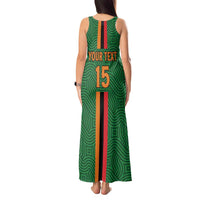 Custom Zambia Football Tank Maxi Dress Go Copper Bullets