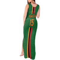 Custom Zambia Football Tank Maxi Dress Go Copper Bullets