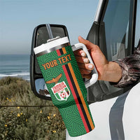 Custom Zambia Football Tumbler With Handle Go Copper Bullets