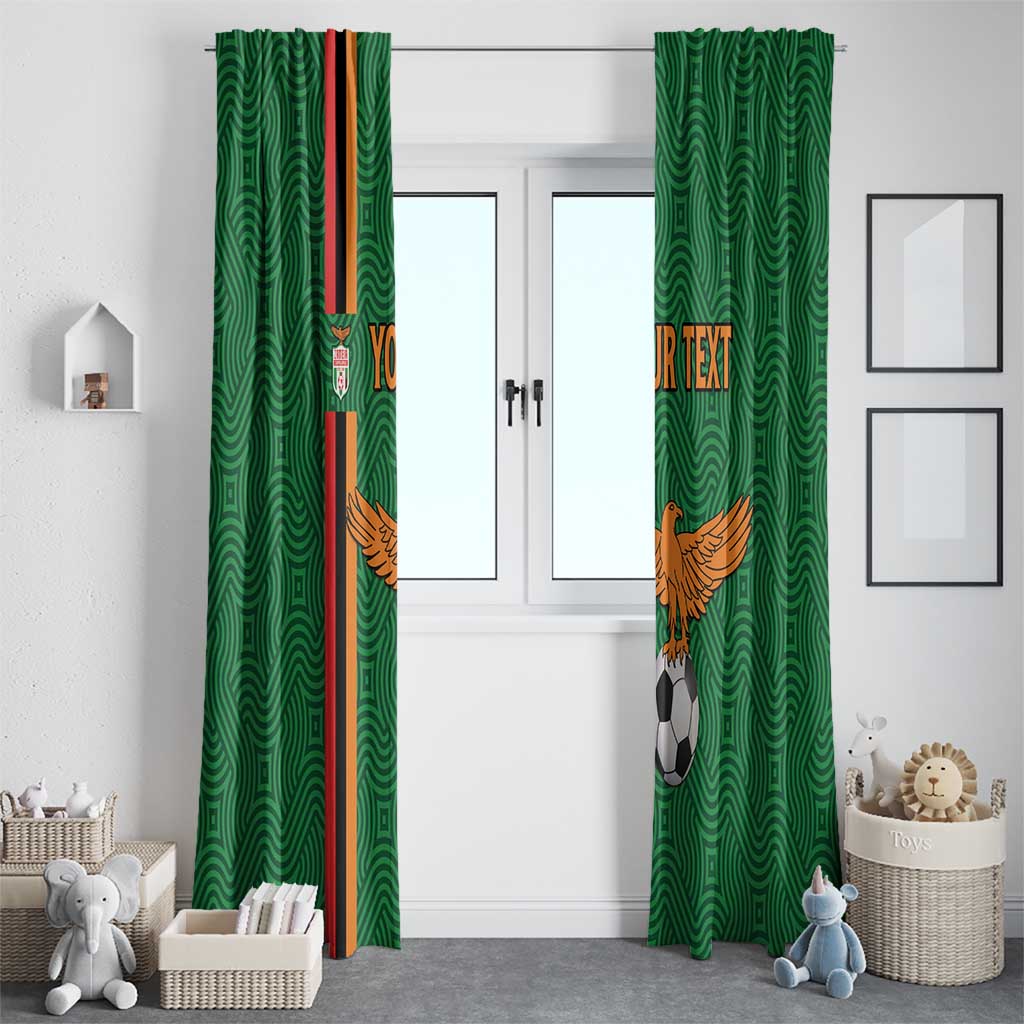 Custom Zambia Football Window Curtain Go Copper Bullets