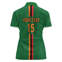 Custom Zambia Football Women Polo Shirt Go Copper Bullets