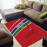 Custom Gambia Football Area Rug Go Scorpions Go