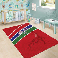 Custom Gambia Football Area Rug Go Scorpions Go