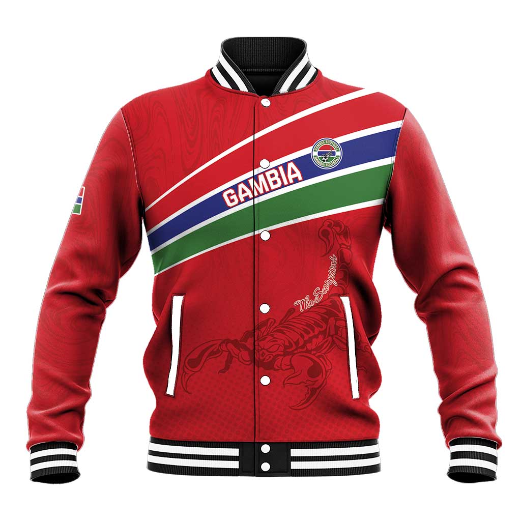 Custom Gambia Football Baseball Jacket Go Scorpions Go