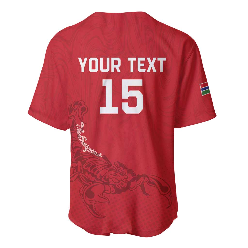 Custom Gambia Football Baseball Jersey Go Scorpions Go