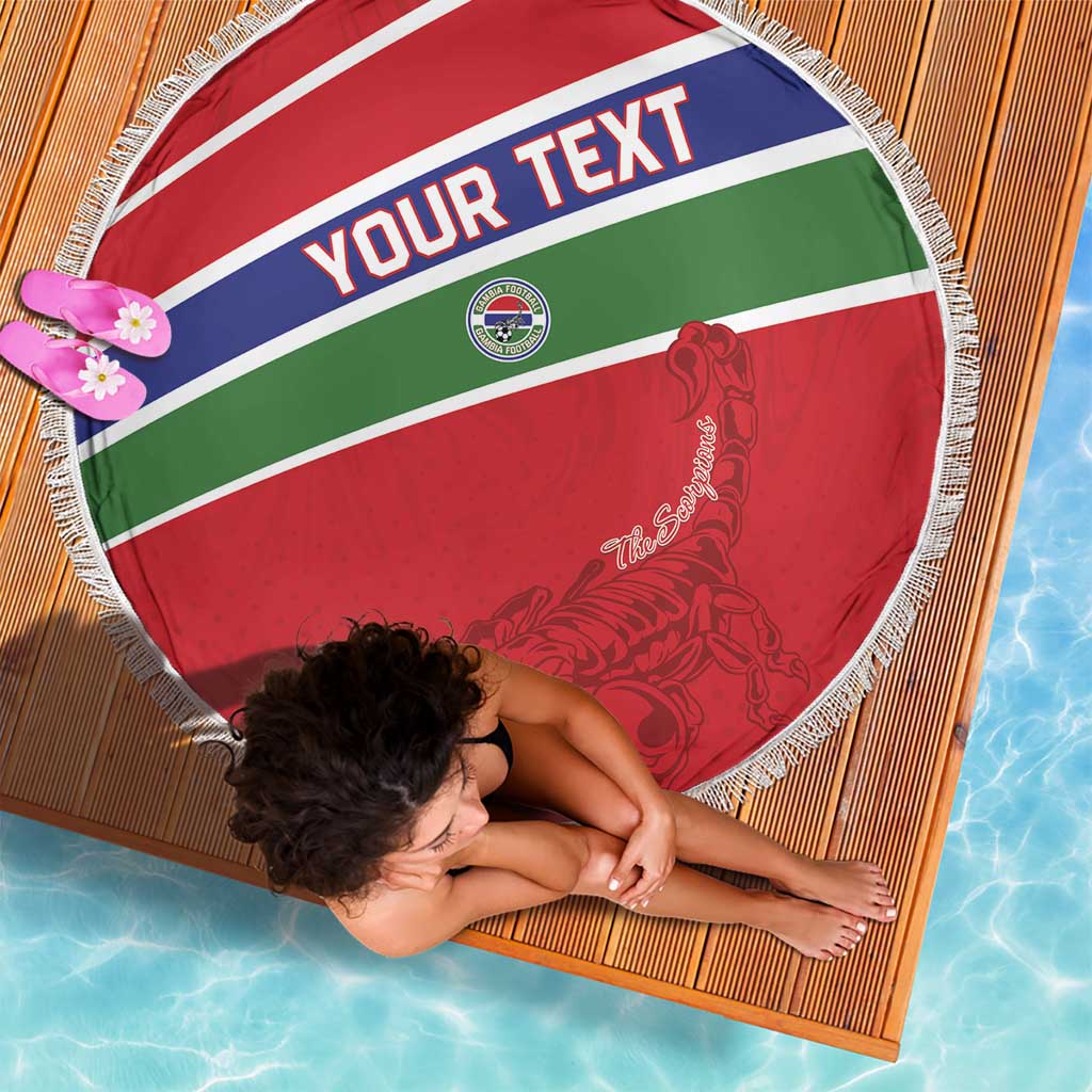 Custom Gambia Football Beach Blanket Go Scorpions Go