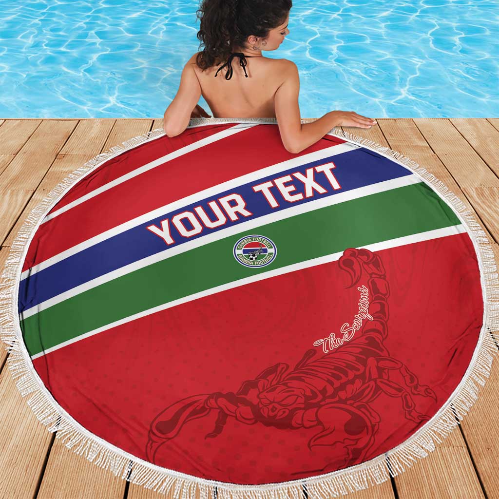 Custom Gambia Football Beach Blanket Go Scorpions Go