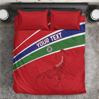 Custom Gambia Football Bedding Set Go Scorpions Go