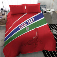 Custom Gambia Football Bedding Set Go Scorpions Go