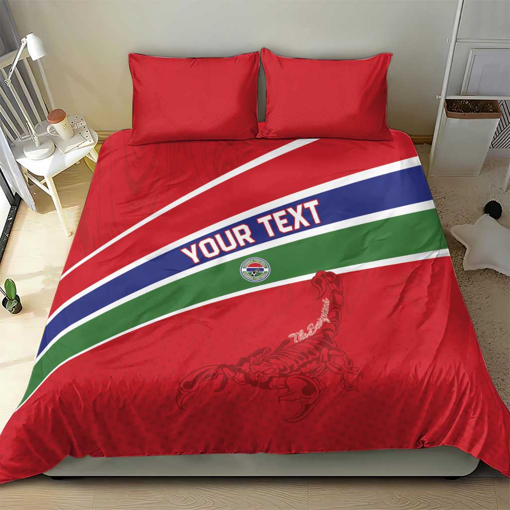 Custom Gambia Football Bedding Set Go Scorpions Go
