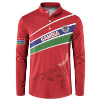 Custom Gambia Football Button Sweatshirt Go Scorpions Go