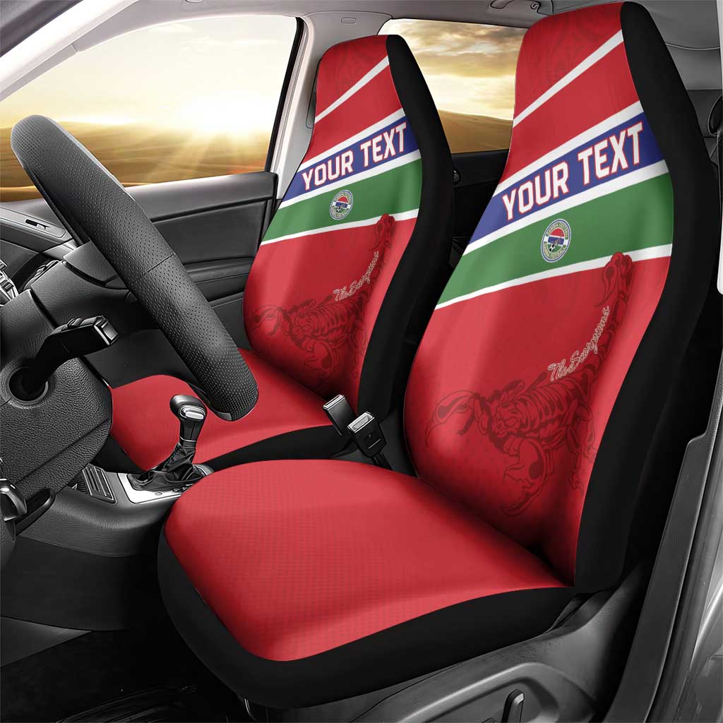 Custom Gambia Football Car Seat Cover Go Scorpions Go