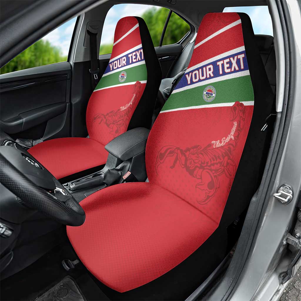Custom Gambia Football Car Seat Cover Go Scorpions Go