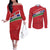 Custom Gambia Football Couples Matching Off The Shoulder Long Sleeve Dress and Long Sleeve Button Shirt Go Scorpions Go