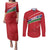 Custom Gambia Football Couples Matching Puletasi and Long Sleeve Button Shirt Go Scorpions Go